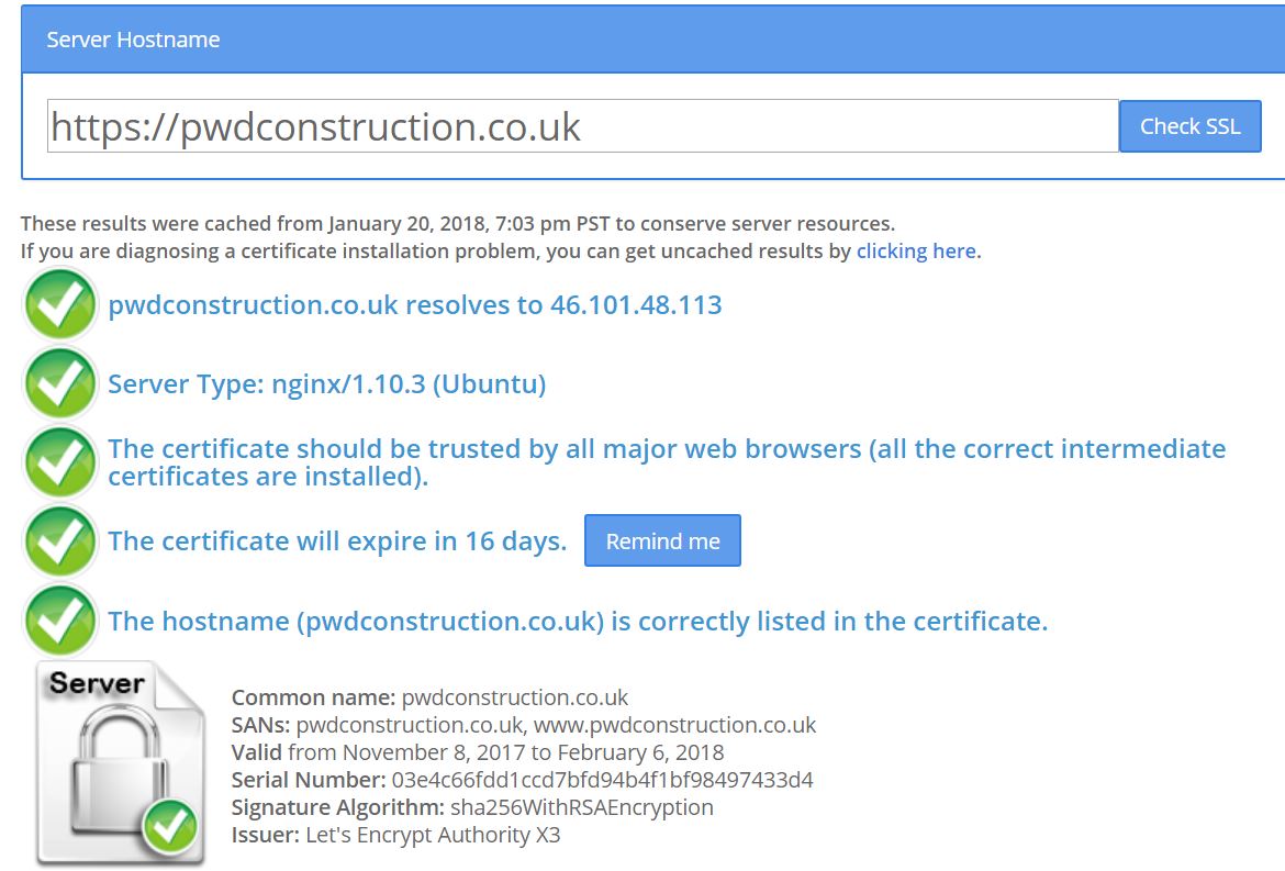 SSL Lets Encrypt PWD 