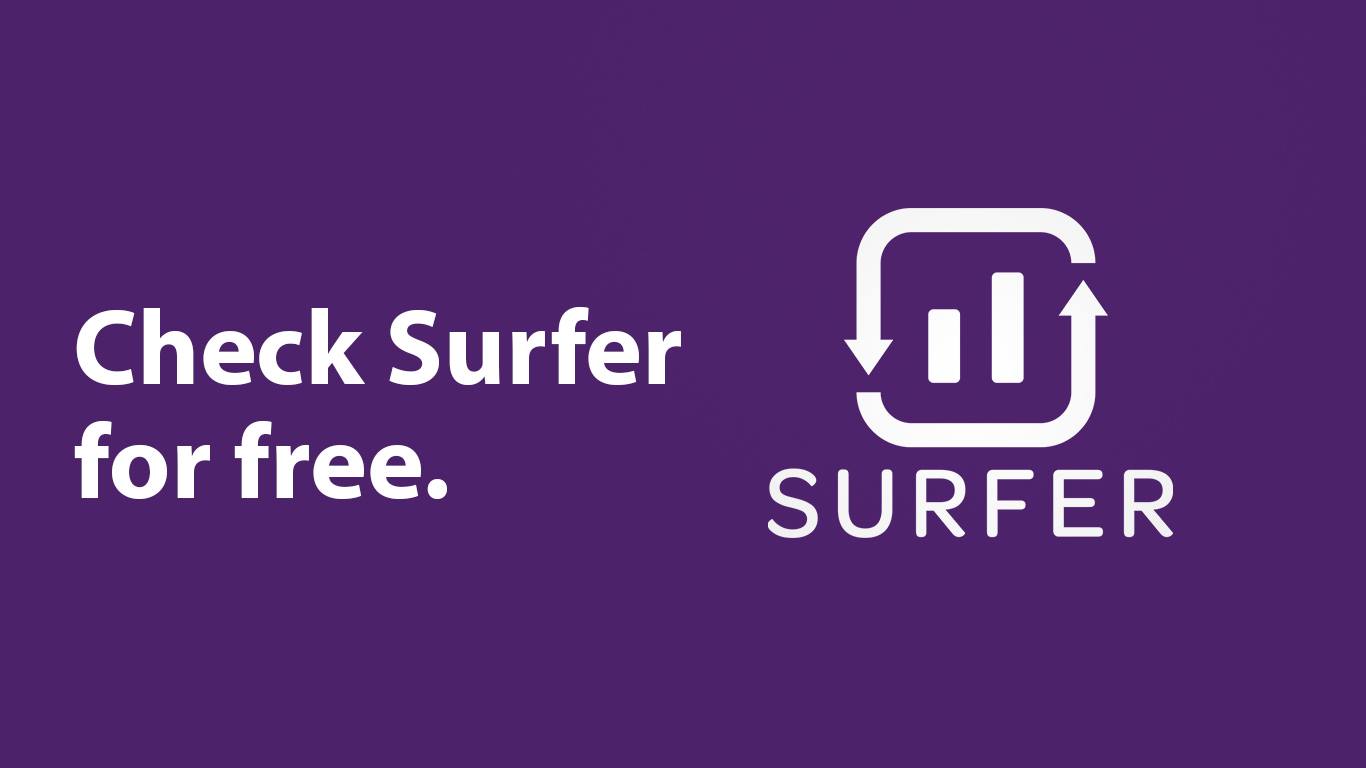 Surfer SEO -Sign up
