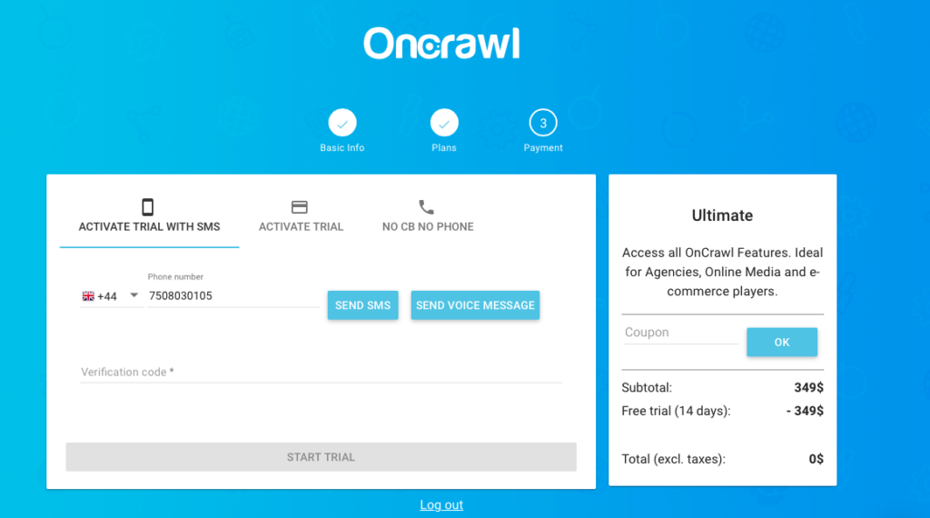 OnCrawl Trial