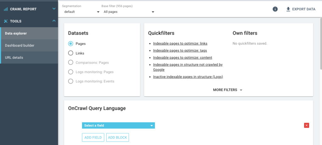 On Crawl: Data Explorer