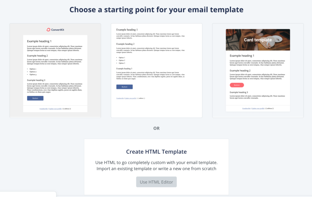 email templates