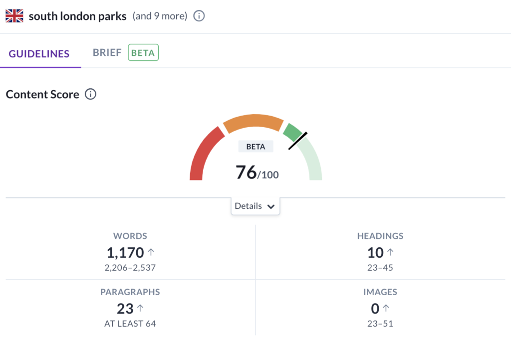 content editor score